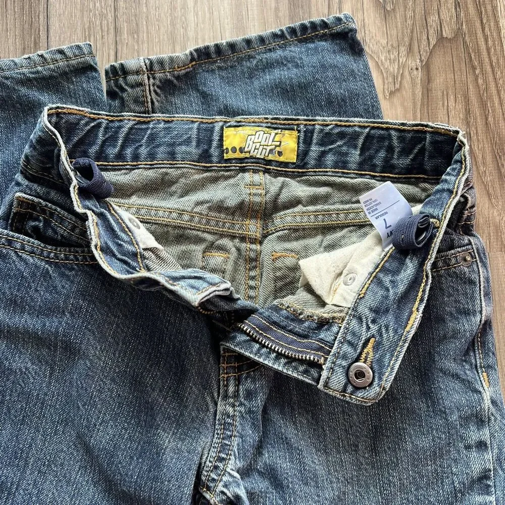 Old Navy Boys Dark Rinse Blue Bootcut Adjustable Jeans Size 7 Regular